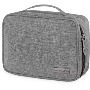 Szary organizer na kable i akcesoria elektroniczne ZG733
