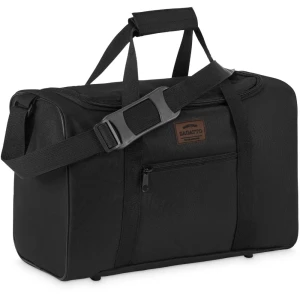 Czarna torba podróżna do samolotu z ochronnymi nóżkami  40x20x25 ZG770