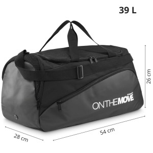 Torba sportowa, czarna 39L ZG881 54x28x26 cm